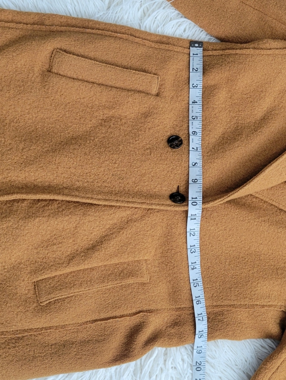 J.crew ITALIAN BOILED WOOL Womens Camel Wool-Blend Single Button Coat - Picture 4 of 8